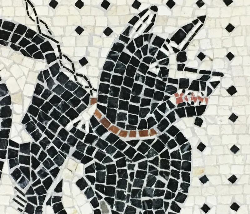 Mosaïque Cave Canem - en marble