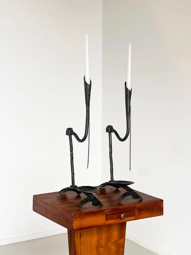 Brutalist candle stick holders