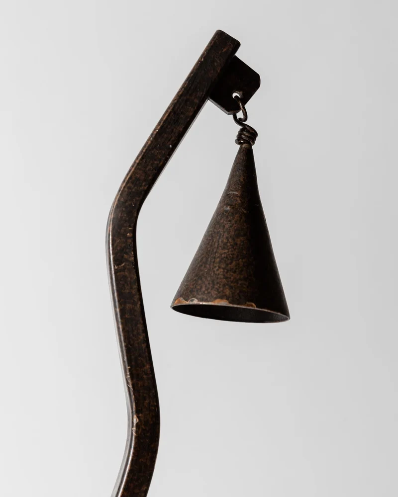 1960s Hand Forged Iron Candleholder