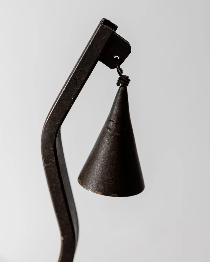1960s Hand Forged Iron Candleholder