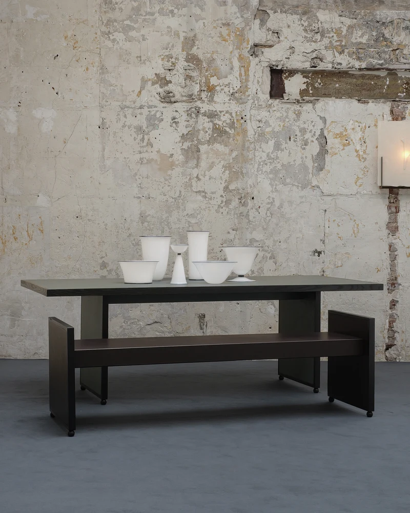 Large Table with Bond Leather