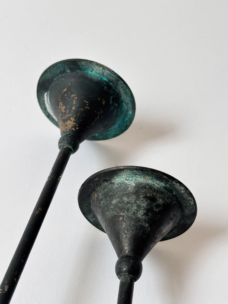 Pair of Postmodern Candleholders