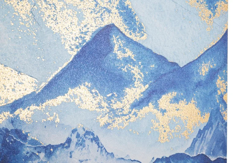 Peinture abstraite sur toile de la montagne bleue