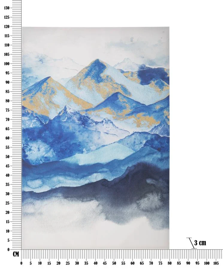 Peinture abstraite sur toile de la montagne bleue