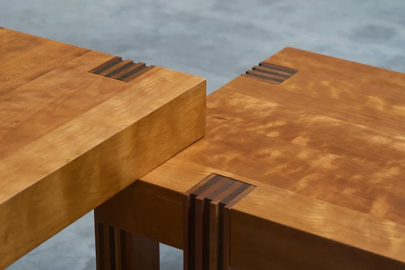 Architectural Set of Sectional Coffee or Side Tables 1980s