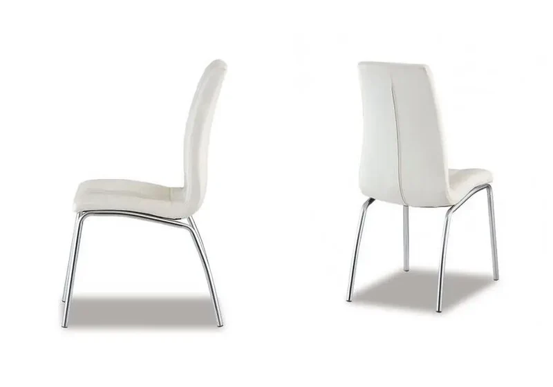 Table ronde 6 chaises marbre blanc - Design