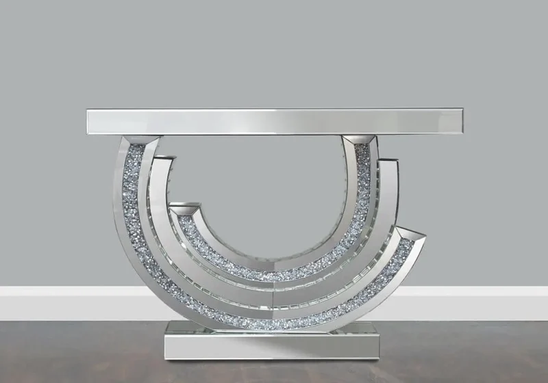 Console miroir design diamant - Ava