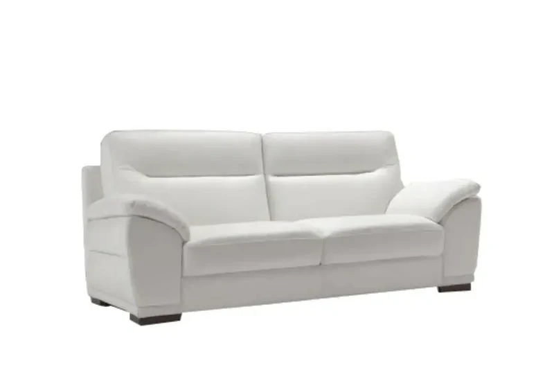 Canapé en cuir design blanc - Calino