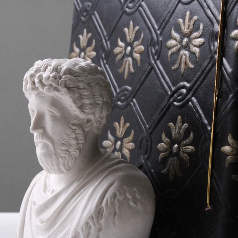 Sculpture de buste de serre-livres de Marc Aurèle - Petite statue de l'empereur romain