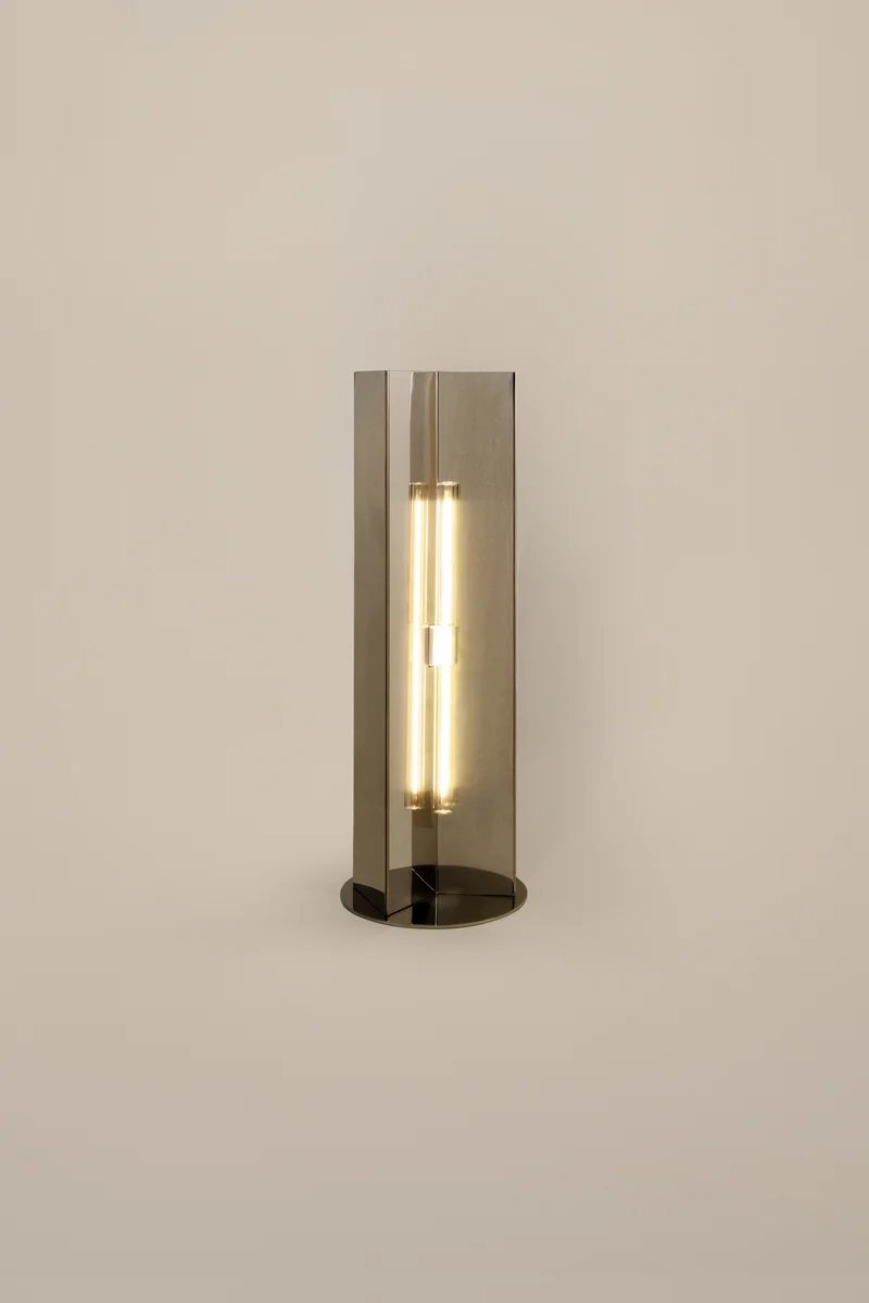 'Arrow' Stainless Steel Table Lamp Without Diffuser
