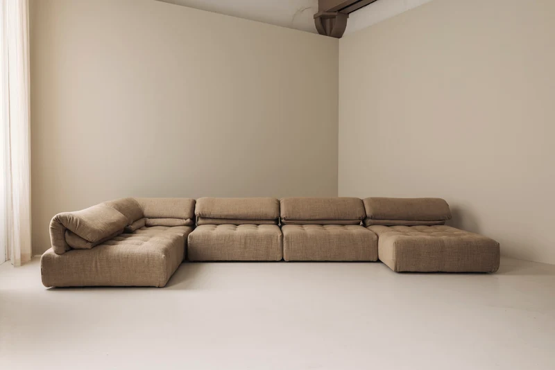 Fully re-upholstered Modular Sofa by Roche Bobois, France 1990s.