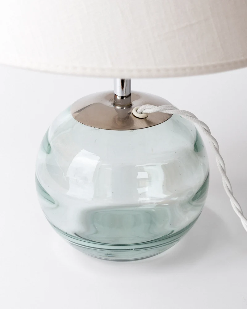 Vintage Modernist Glass Table Lamp, Sweden, 1940s