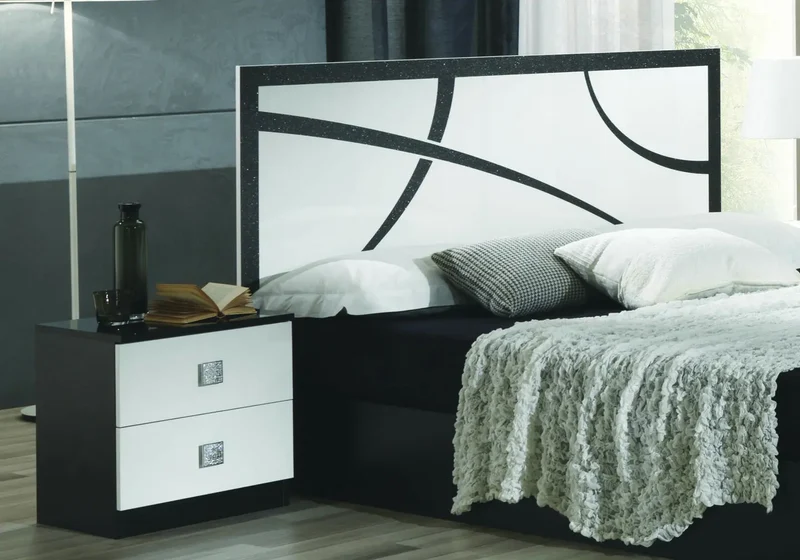 Chambre complète noir blanc MILANO