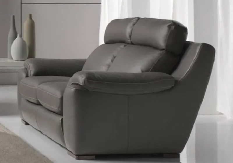 Canapé en cuir relax gris - Argo