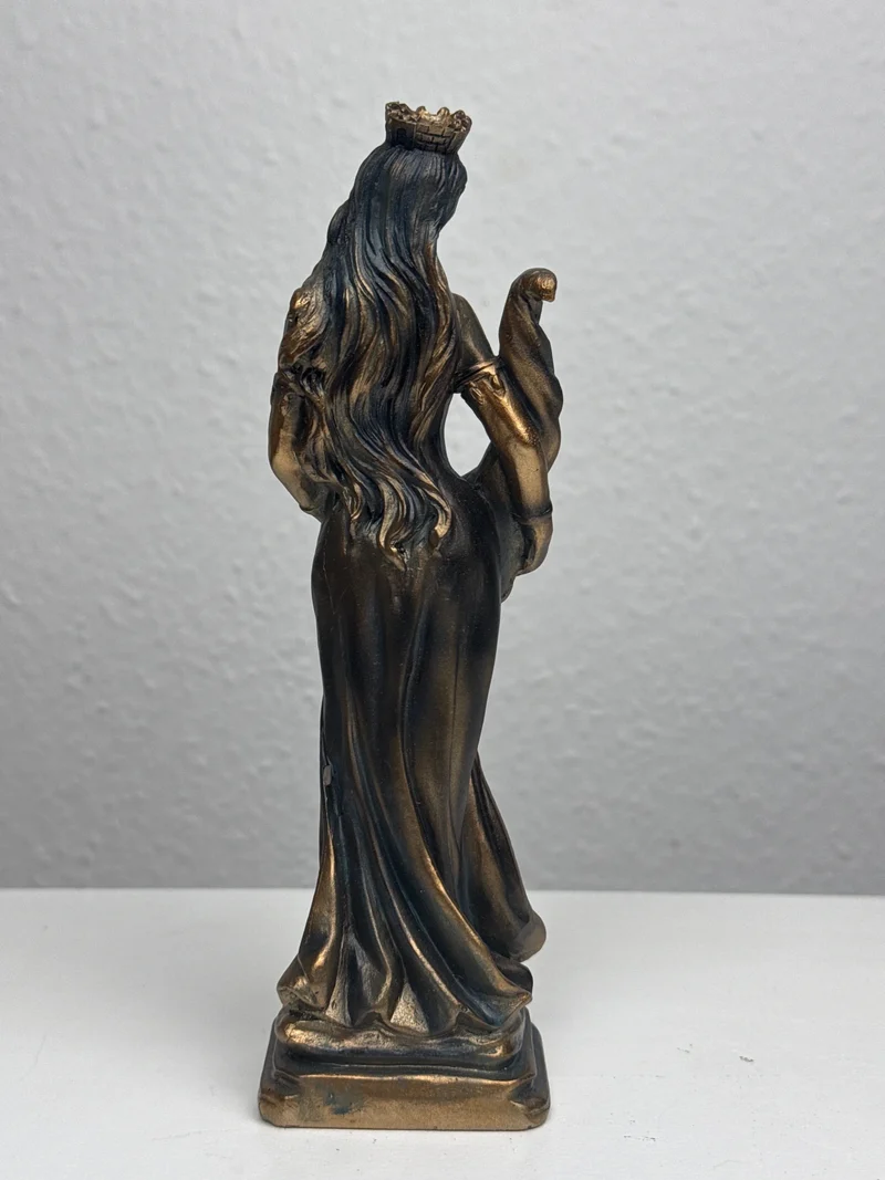 Sculpture de Fortuna – Déesse de la Chance et de la Richesse (Petite, Laiton Patiné Noir)