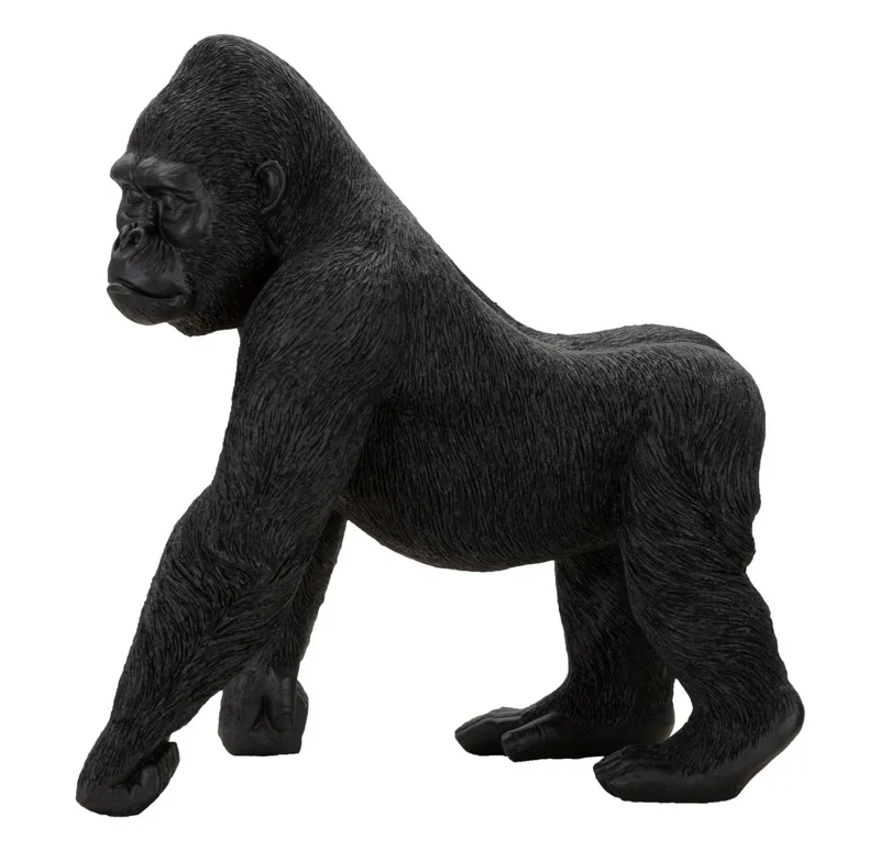 Sculpture de gorille noir (décoration moderne)
