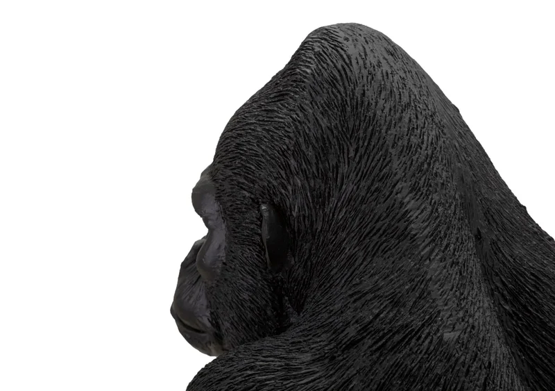 Sculpture de gorille noir (décoration moderne)