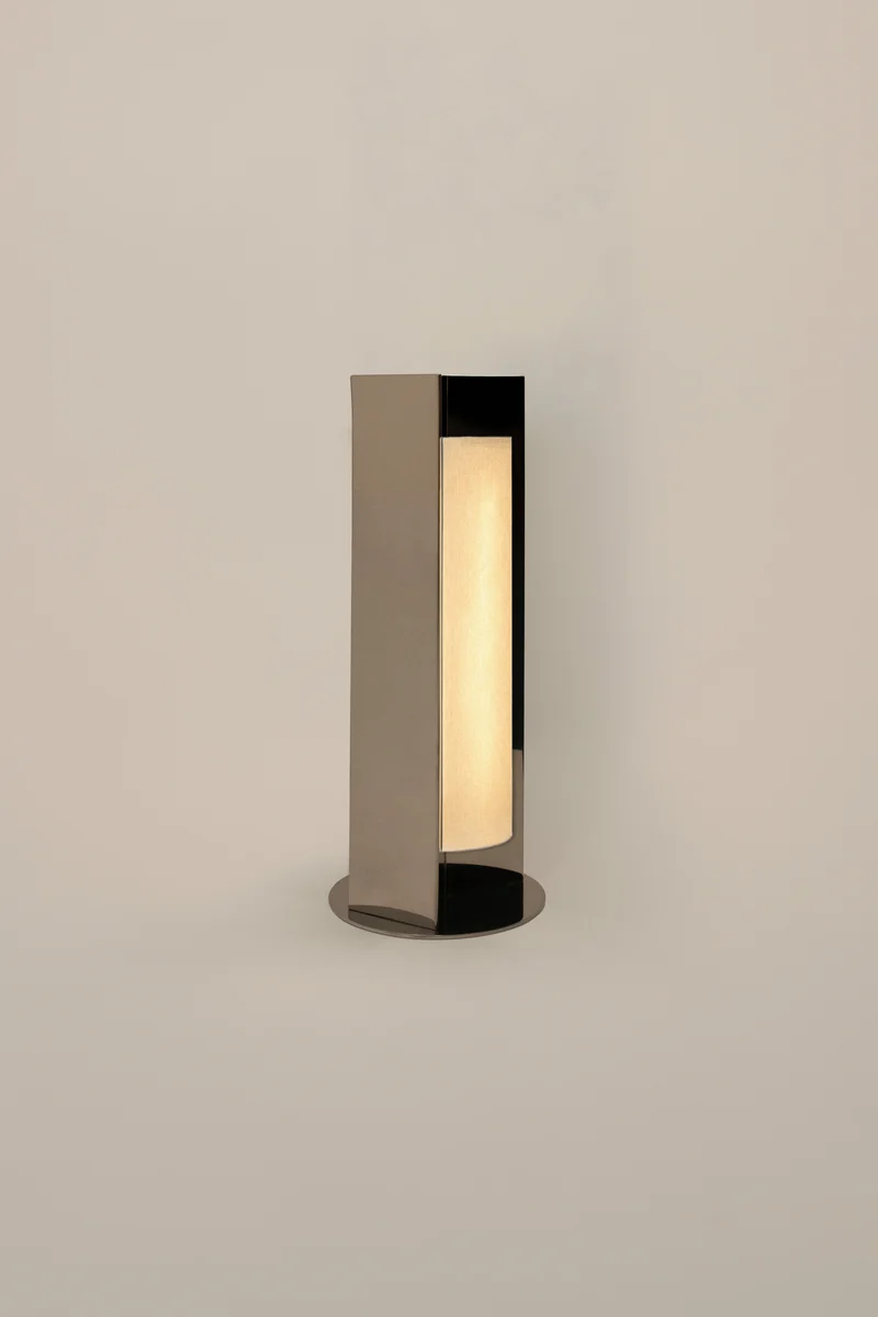 'Arrow' Stainless Steel Table Lamp With Diffuser
