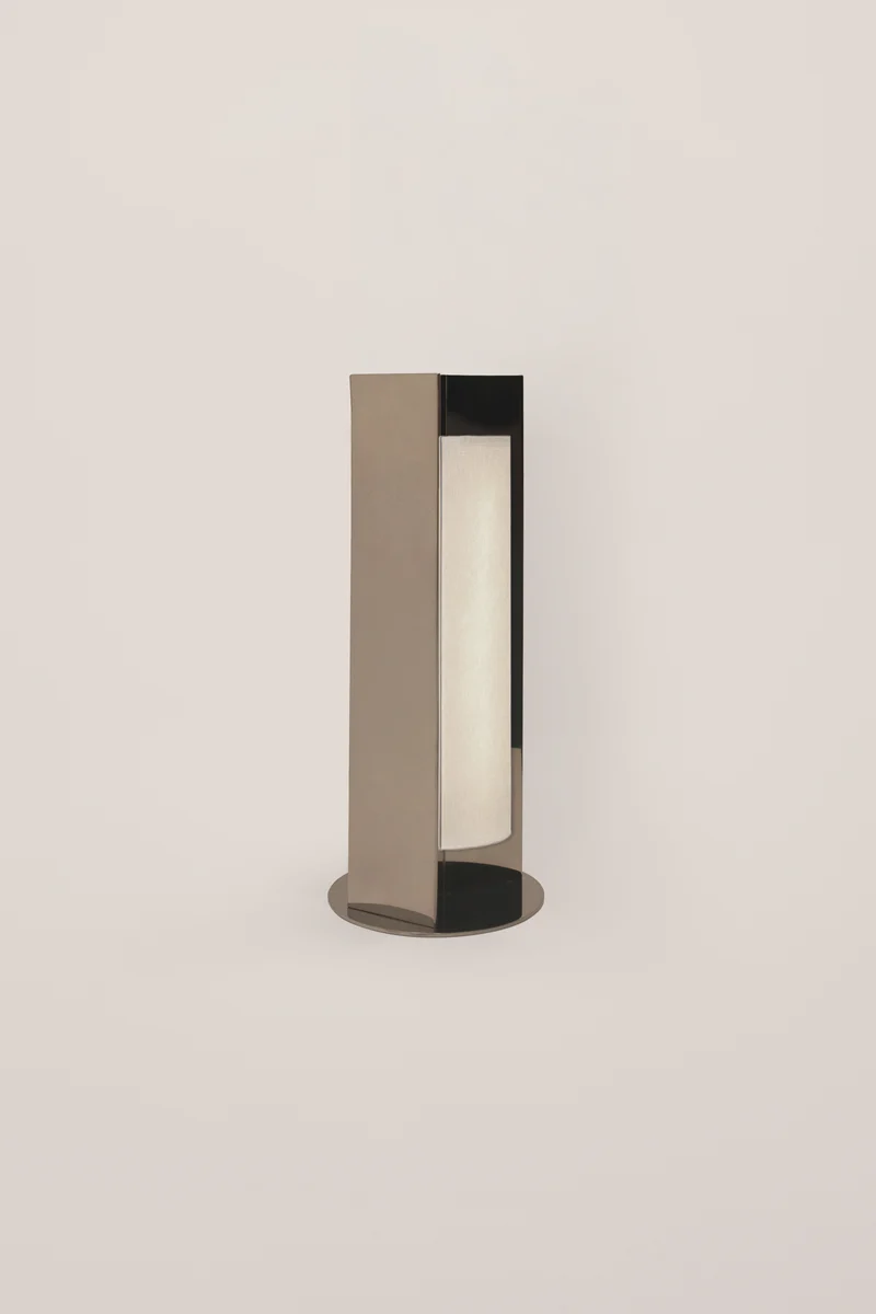 'Arrow' Stainless Steel Table Lamp With Diffuser