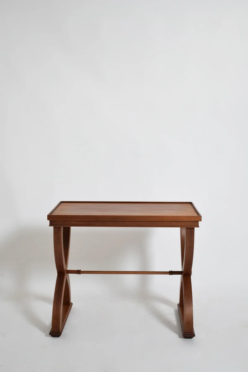 Curule neoclassical side table, 1940s
