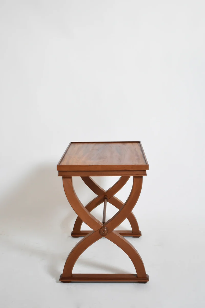 Curule neoclassical side table, 1940s