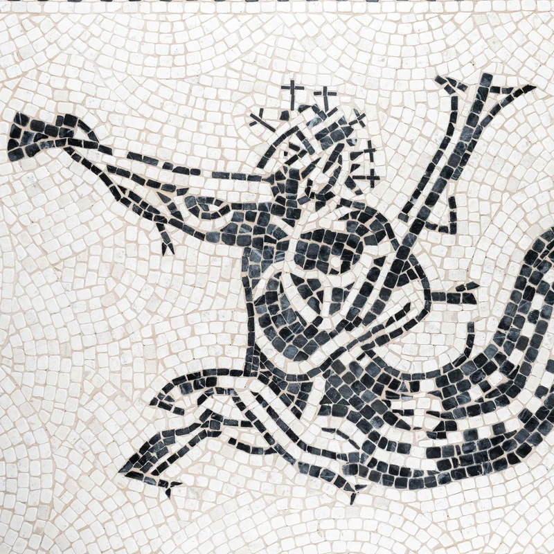Mosaïque Mer-centaure (ichthyocentaur) - en marble