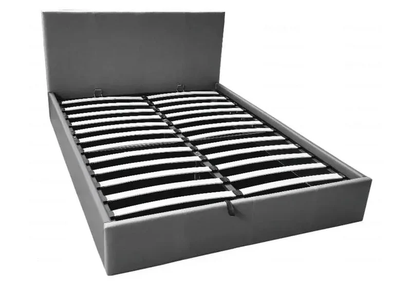Lit coffre rangement gris - Dona