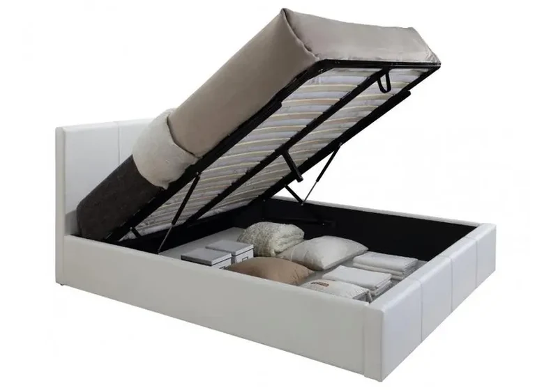 Lit coffre rangement blanc - Dona