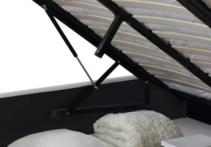 Lit coffre rangement blanc - Dona