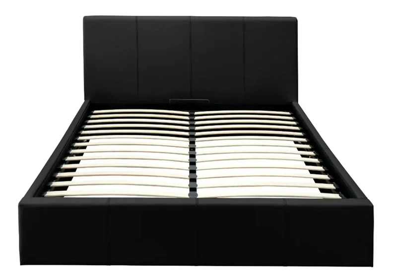 Lit coffre rangement noir - Dona