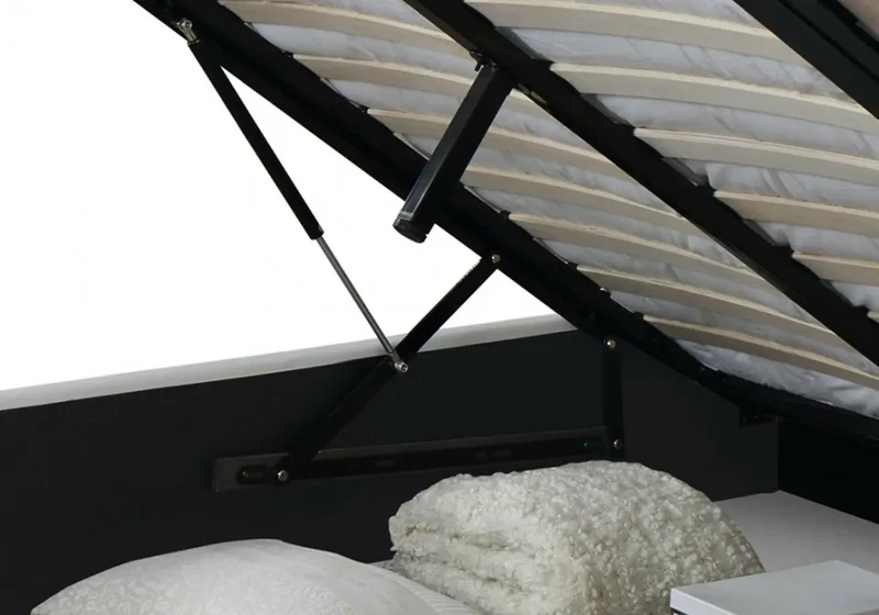 Lit coffre rangement noir - Dona