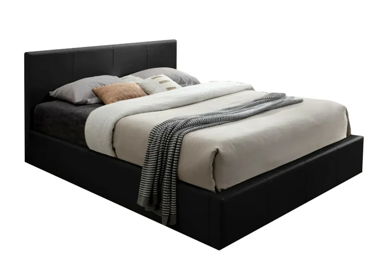 Lit coffre rangement noir - Dona