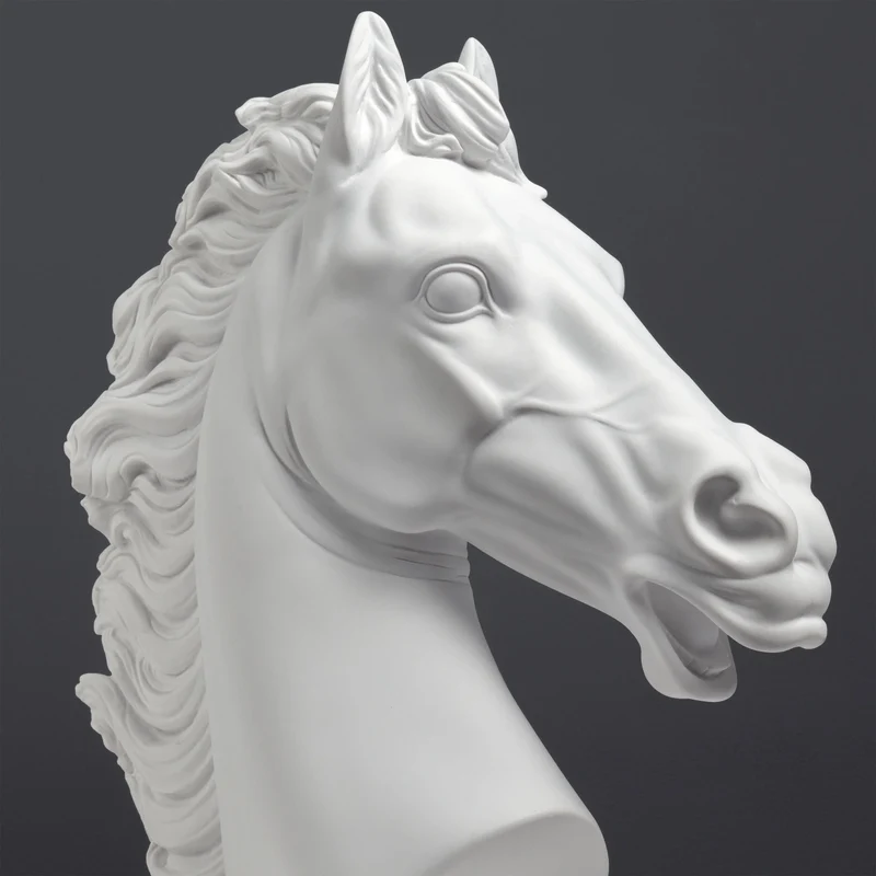 Sculpture de tête de cheval noble (Grande)