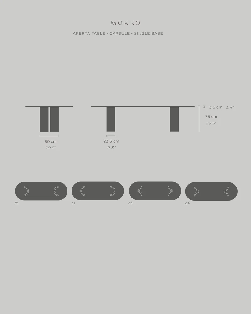 Aperta Capsule Table - Single Base