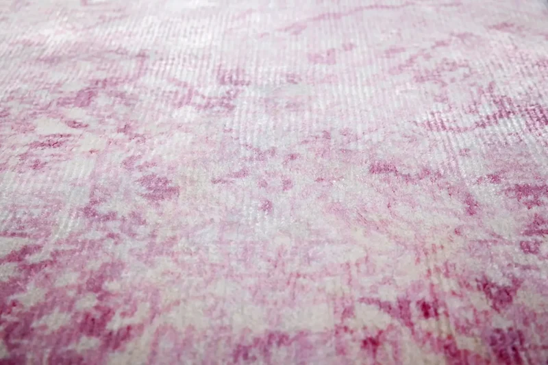 Tapis vintage tissé main rose SILK