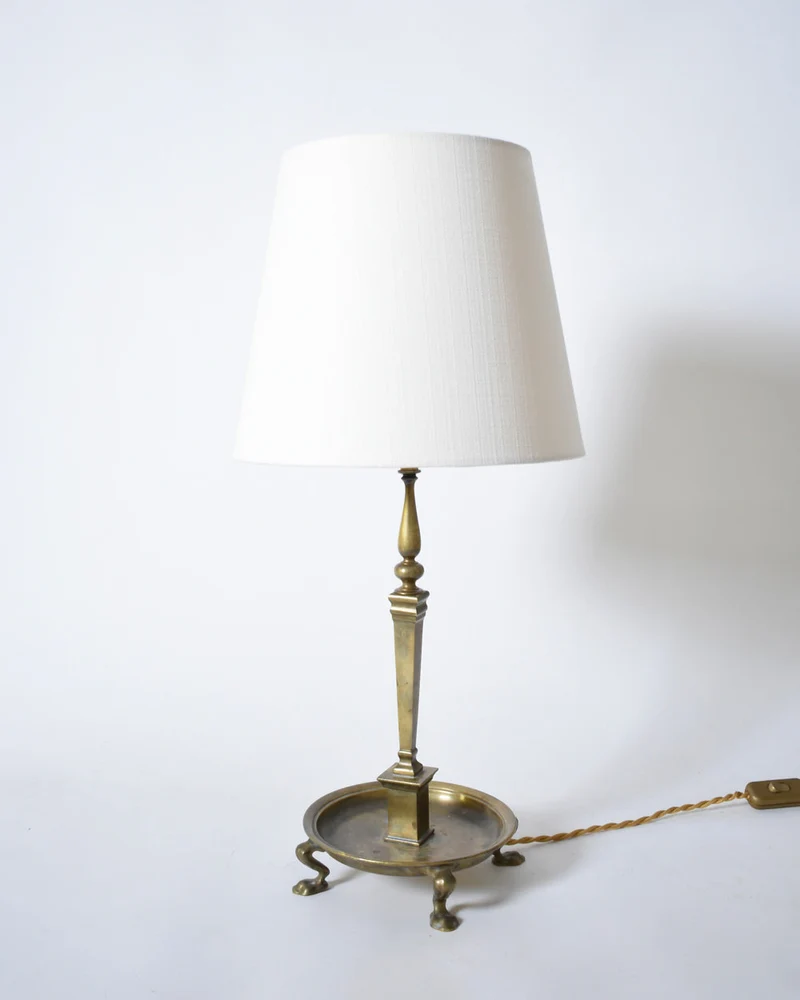 Vintage Quadripod Lion Paws Bronze Table Lamp, 1960s