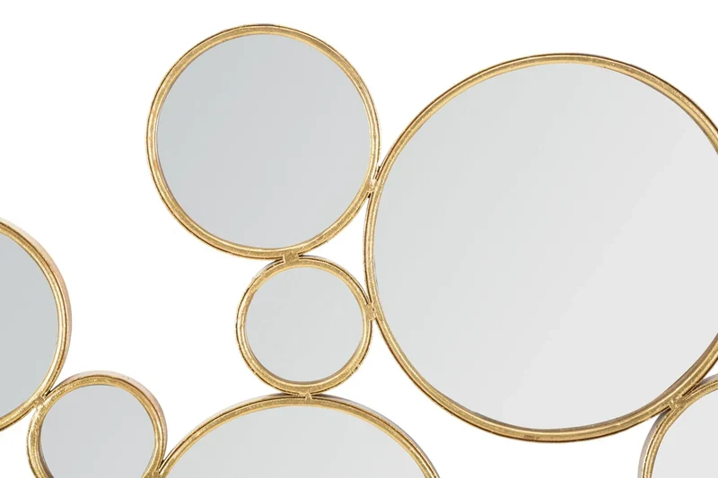 Petits miroirs muraux ronds dorés