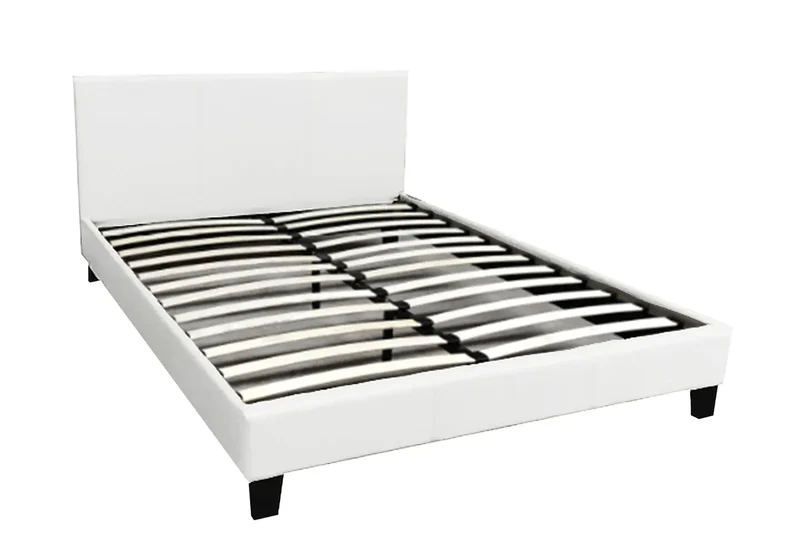 Lit double simili blanc - Soft