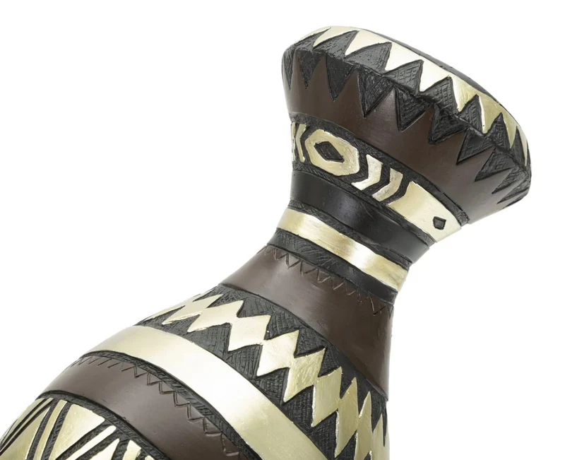 Sculpture de tête de femme africaine (décoration moderne)