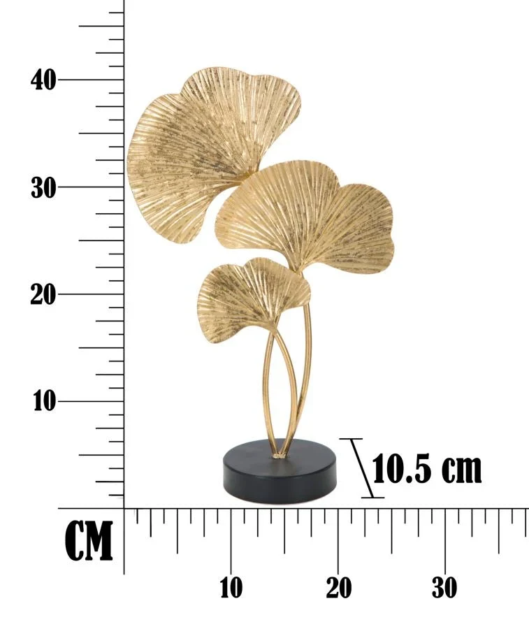 Sculpture décorative en forme de fleur dorée