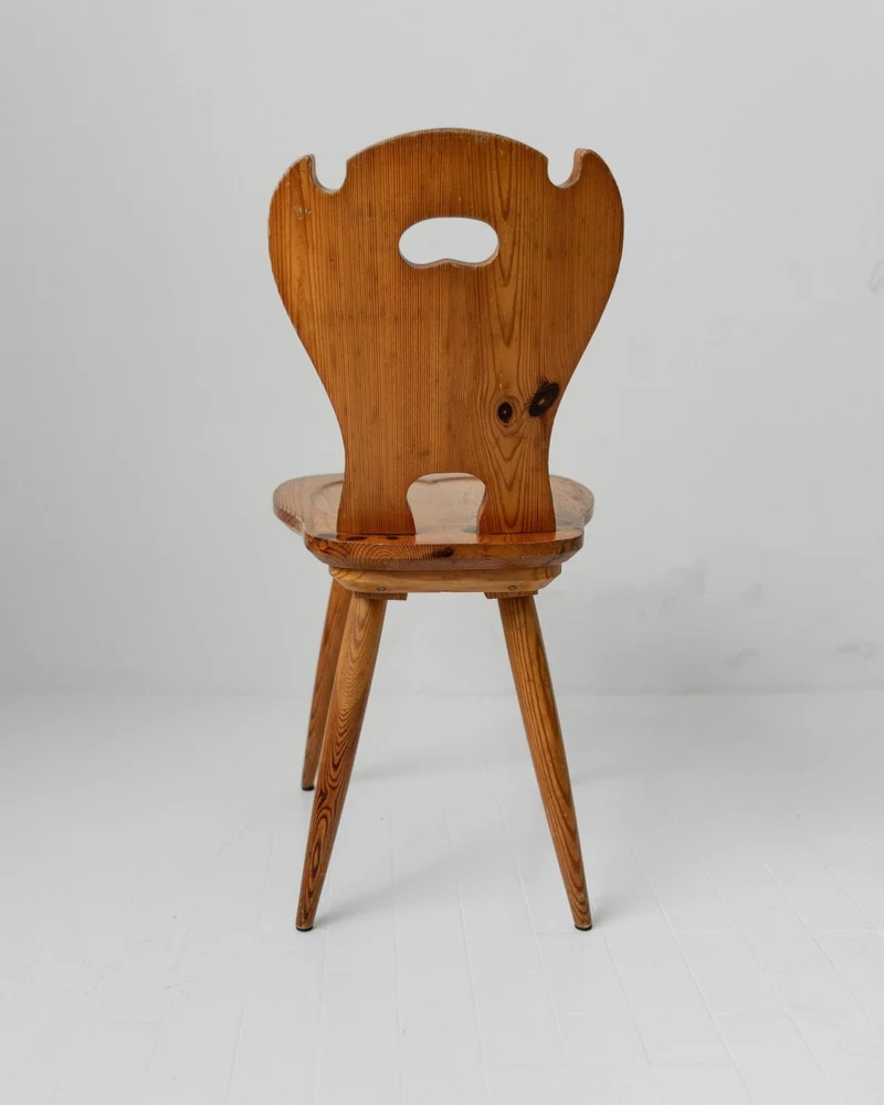 1960s Wooden Farmhouse Chairs Set of 3