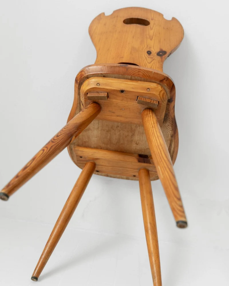 1960s Wooden Farmhouse Chairs Set of 3
