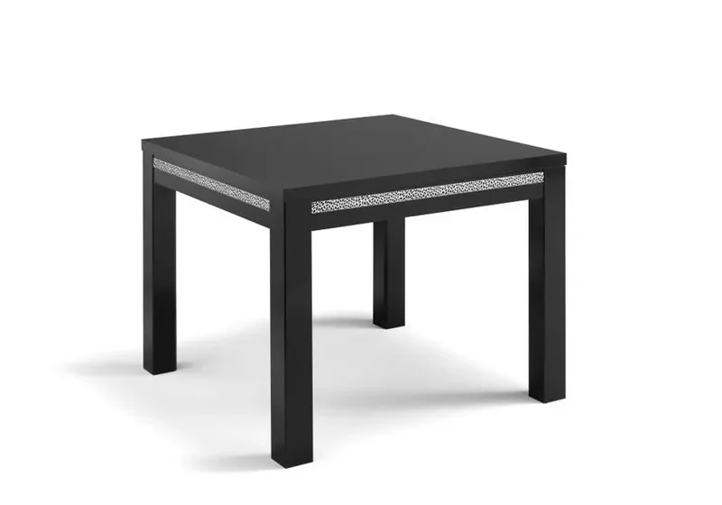 Table à manger et chaise noir ROMA Crome