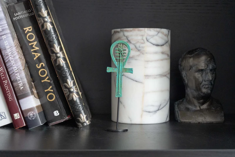 Sculpture Égyptienne Ankh avec Pilier Djed "Symbole de l'Immortalité"