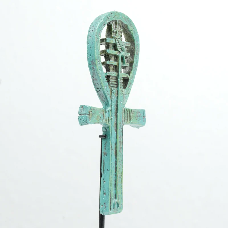Sculpture Égyptienne Ankh avec Pilier Djed "Symbole de l'Immortalité"
