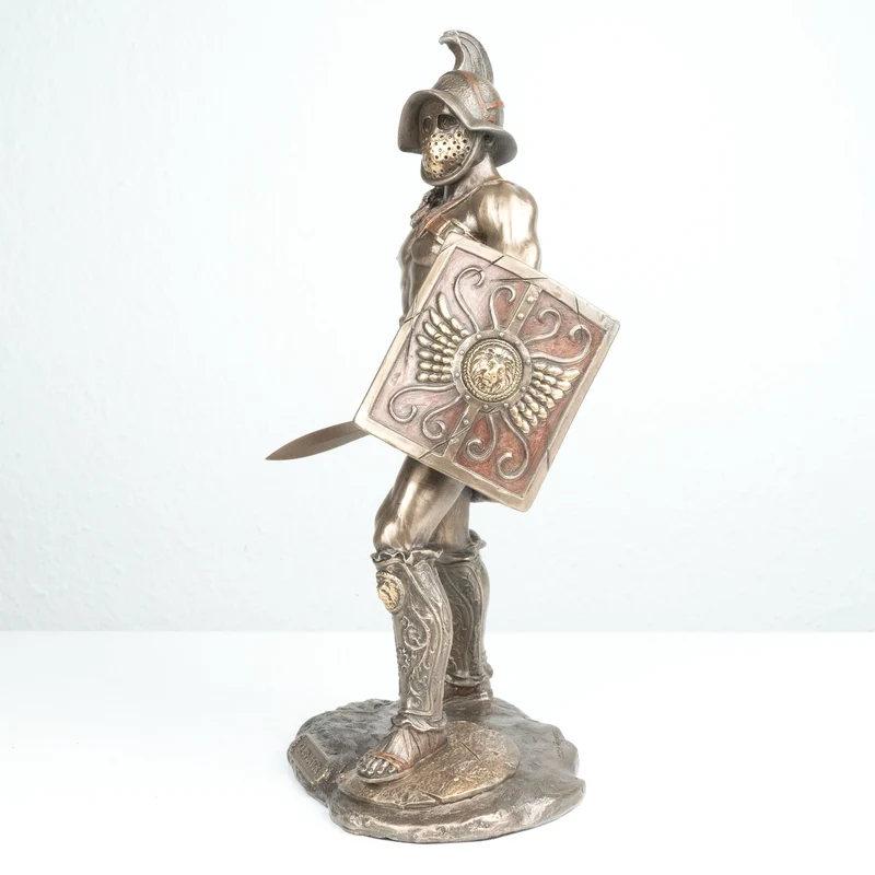 Sculpture Gladiateur Murmillo (Statue en bronze coulé à froid)
