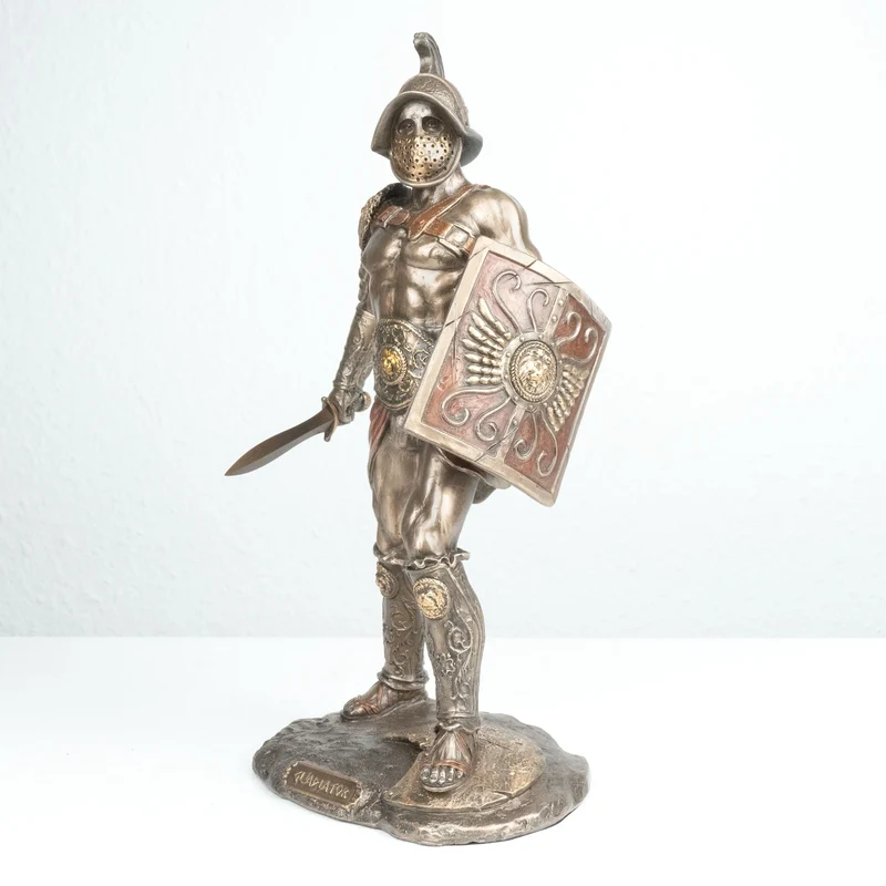 Sculpture Gladiateur Murmillo (Statue en bronze coulé à froid)