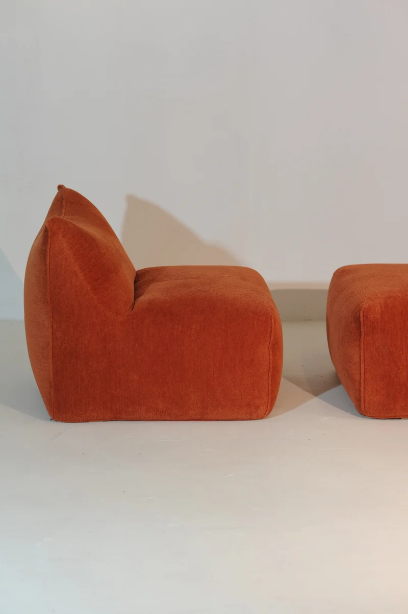 Le Bambole Set by Mario Bellini for B&B Italia in Pierre Frey Boucle, Italy 1971