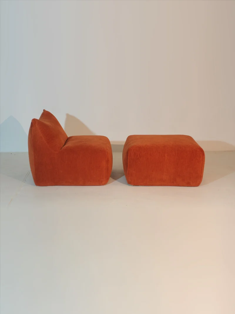 Le Bambole Set by Mario Bellini for B&B Italia in Pierre Frey Boucle, Italy 1971