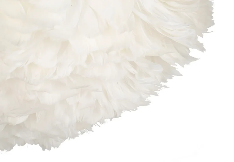Plafonnier blanc en plumes – Luminaire suspendu élégant